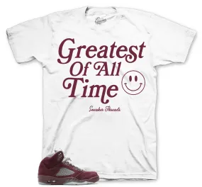 Retro 5 Burgundy Goat Shirt