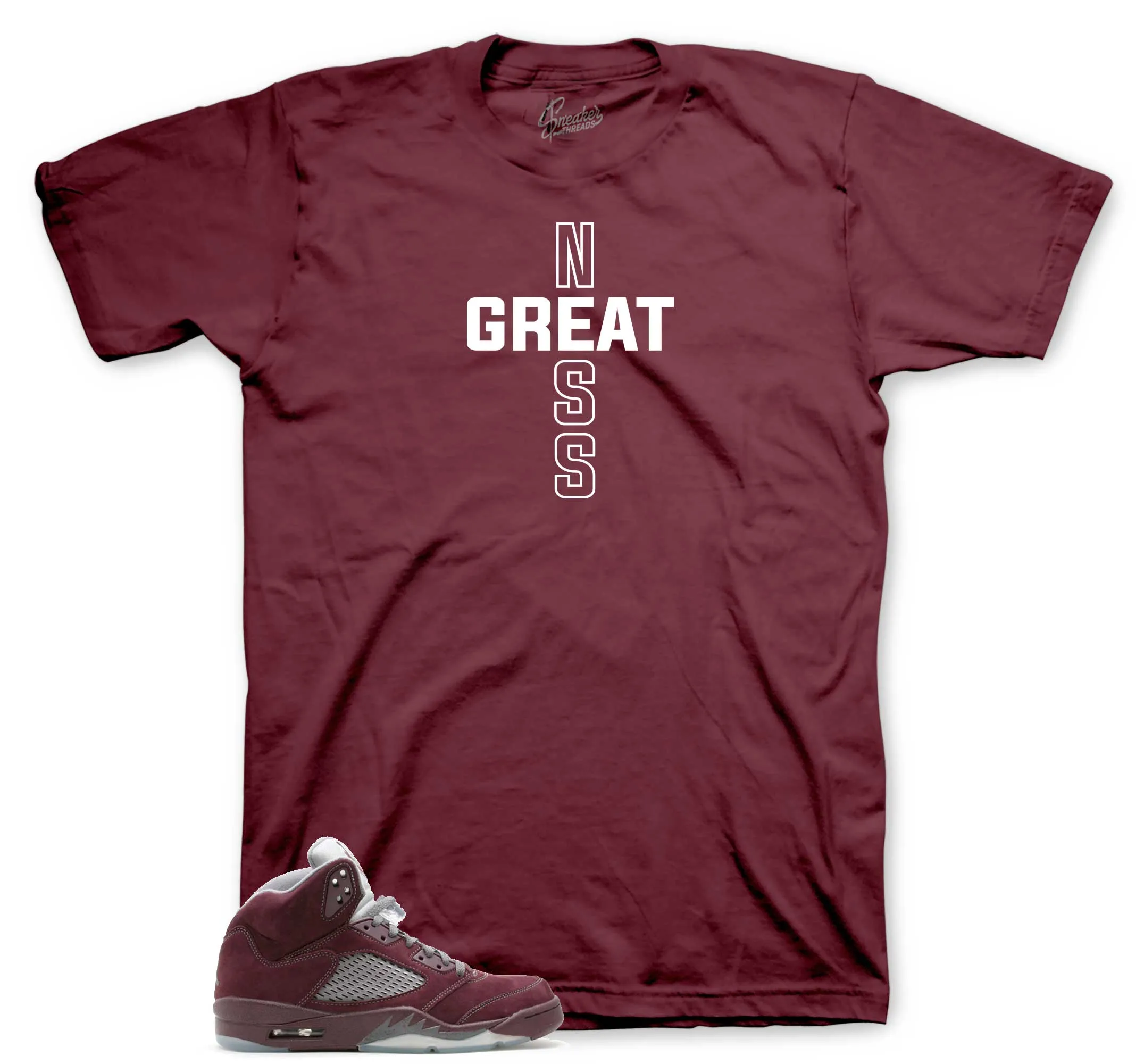 Retro 5 Burgundy Greatness Cross Shirt