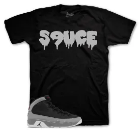 Retro 9 Particle Grey Shirt - S9uce - Black