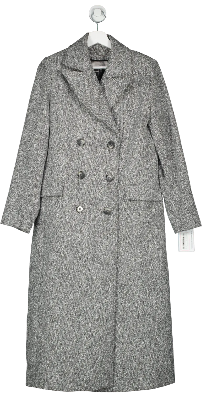 River Island Grey Ri Studio Smart Longline Coat UK 6