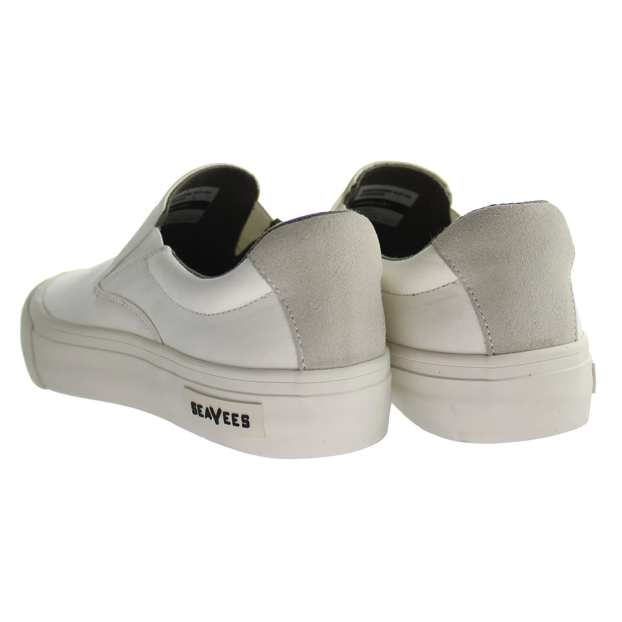 Seavees Hawthrone Slip On Standard Bleach Poplin Twill Off White Womens Shoes