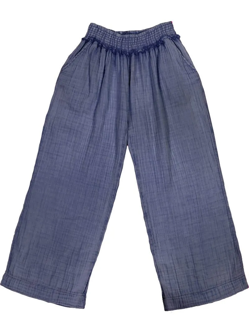 Simply Southern Gauze Pants in Indigo Blue- Breezy Comfort for Every Summer Occasion