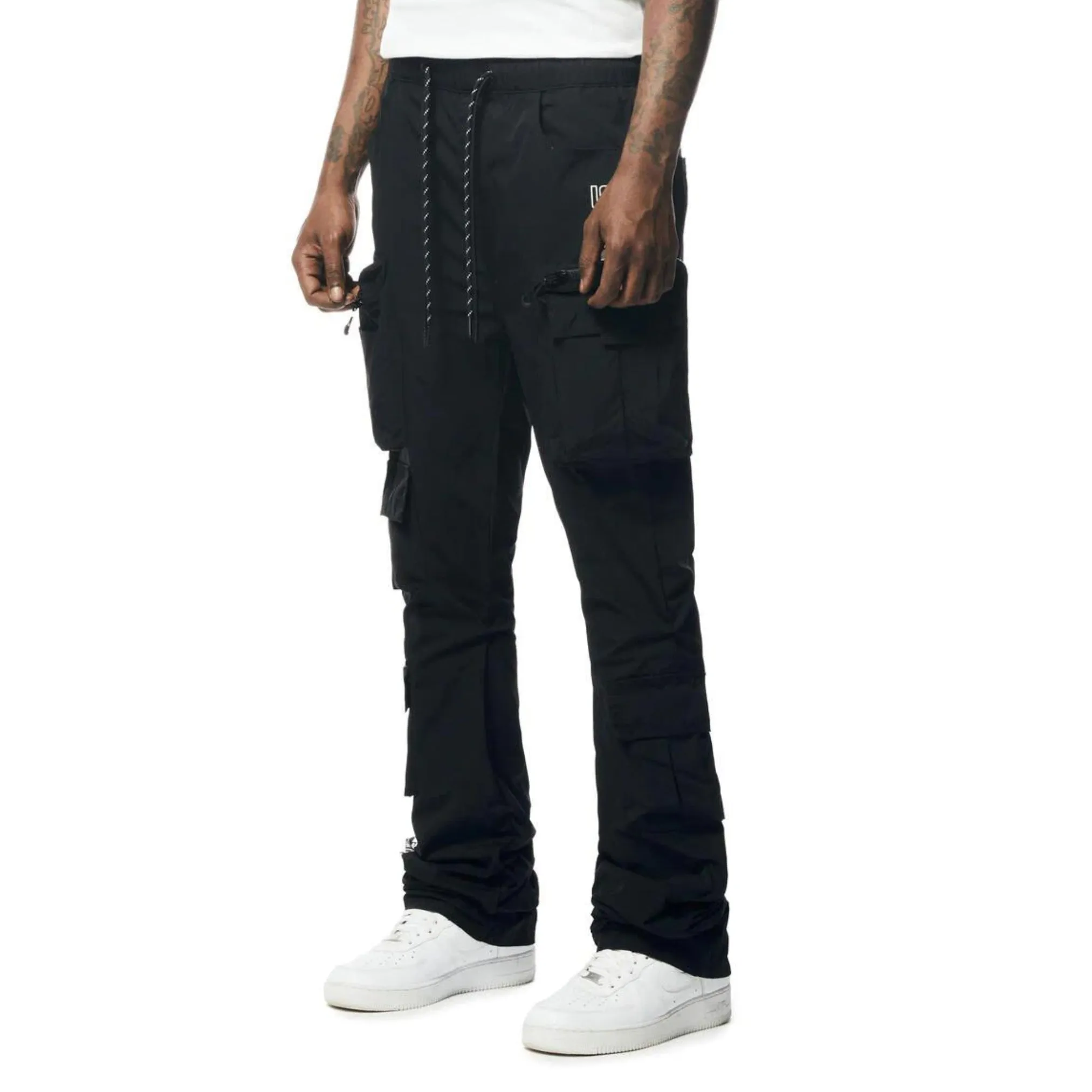 SMOKE RISE Utility Pocket Nylon Stacked Jogger