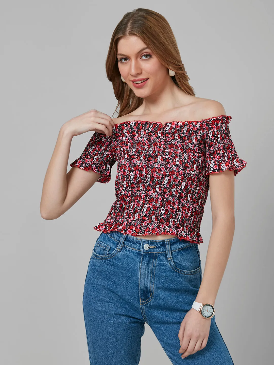 Style Quotient Women Black Printed Tops