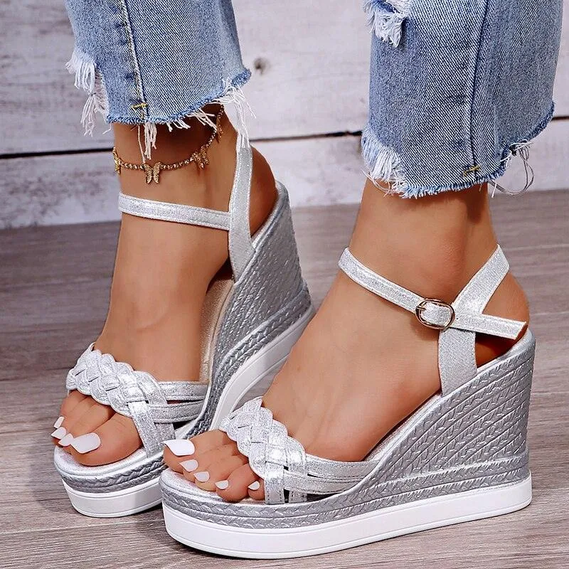 Summer Peep Toe Wedge Shoes