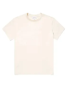 Sunspel Womens Boy-Fit Crew Neck T-Shirt Undyed