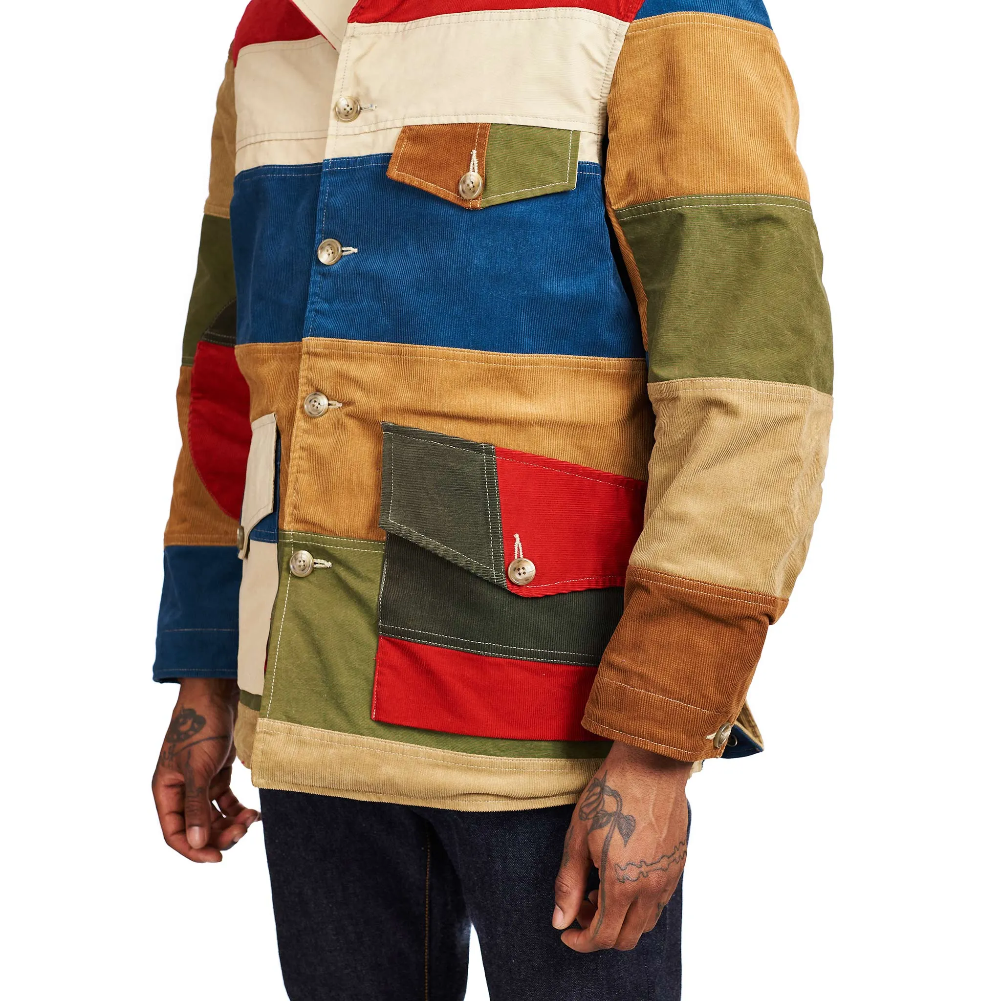 Real McCoys Multicolor Tricolour Corduroy Hunting Coat - MJ21015