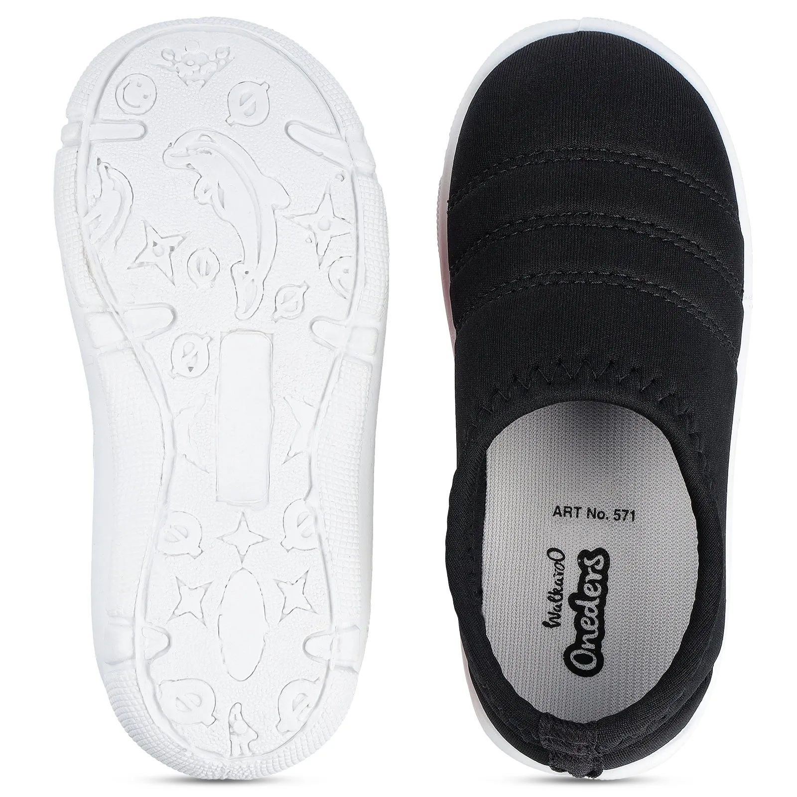 Walkaroo Kids Belly Shoes - 571 Black