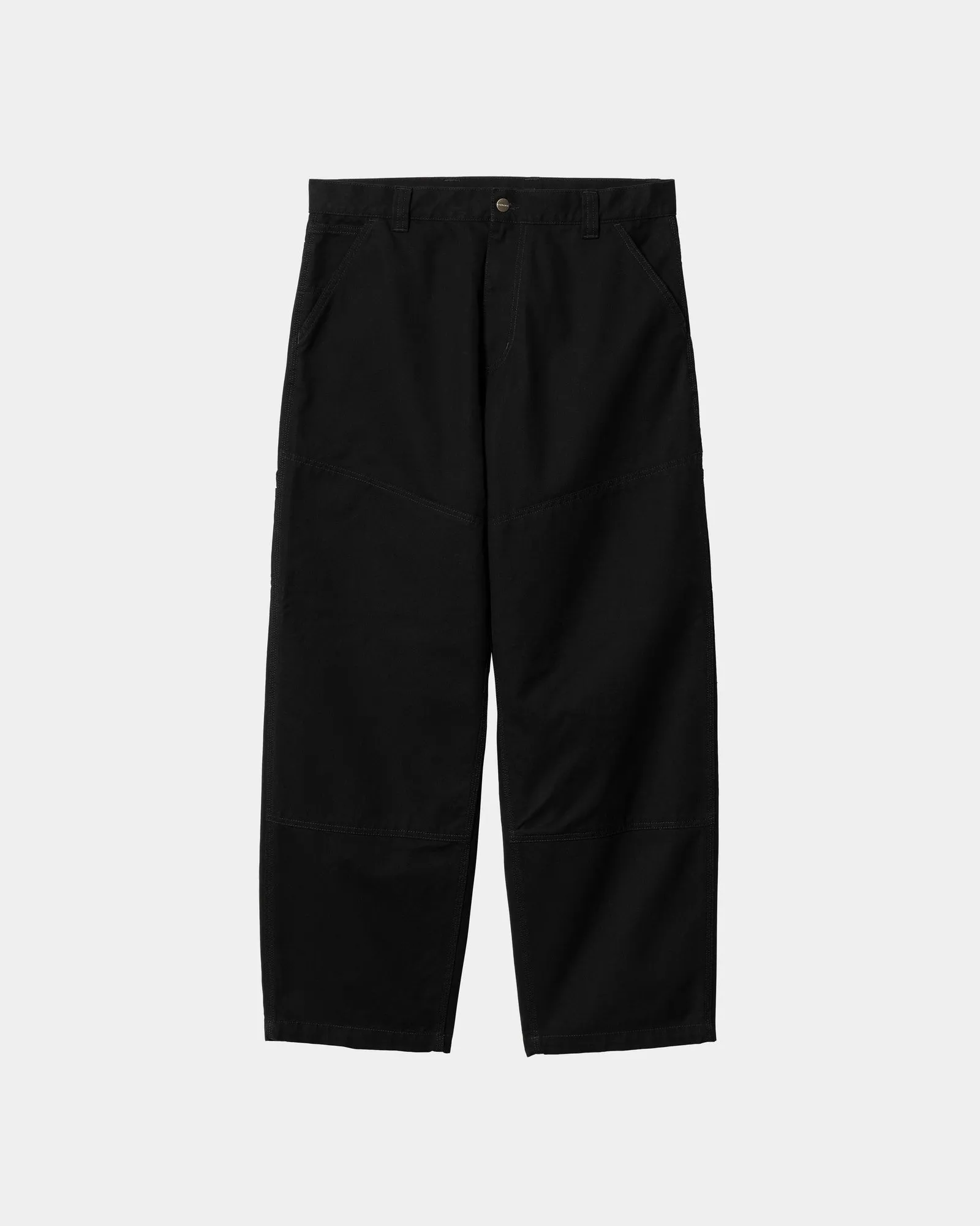 Wide Panel Double Front Pant | Black