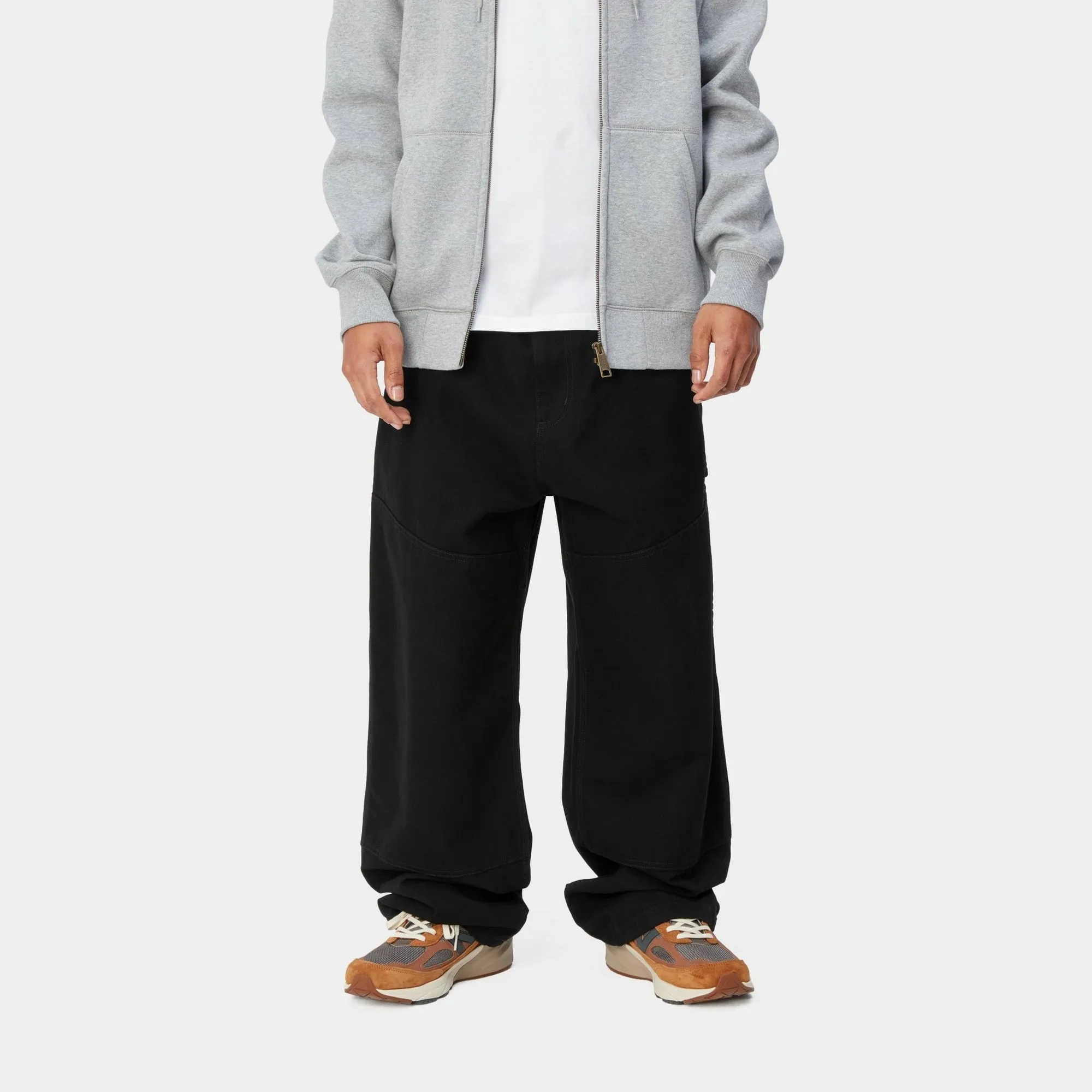 Wide Panel Double Front Pant | Black