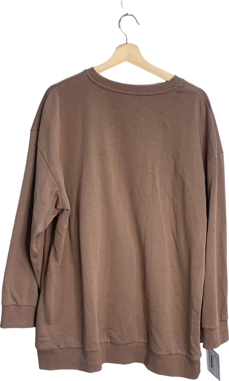 Yours Clothing Brown Long Sleeve Top UK 20