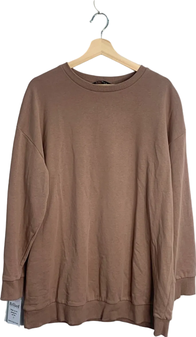 Yours Clothing Brown Long Sleeve Top UK 20